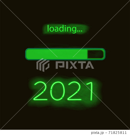 Neon progress bar new year 71825811