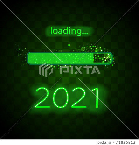 Neon progress bar new year 71825812