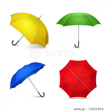 Bright Colorful Umbrellas 4 Realistic Images 71825959