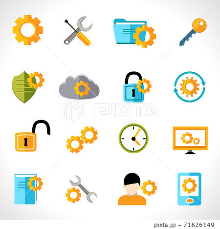 Settings icons flat 71826149