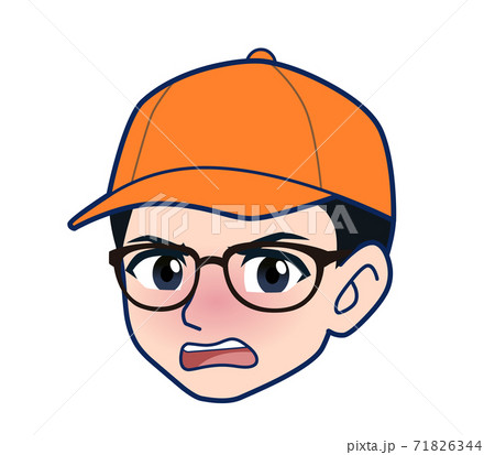 Young man in orange work clothes 71826344