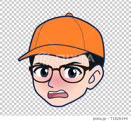 Young man in orange work clothes 71826344