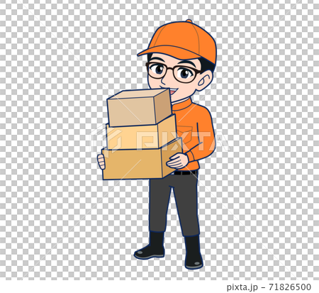 Young man in orange work clothes Young man in orange work clothes 71826500
