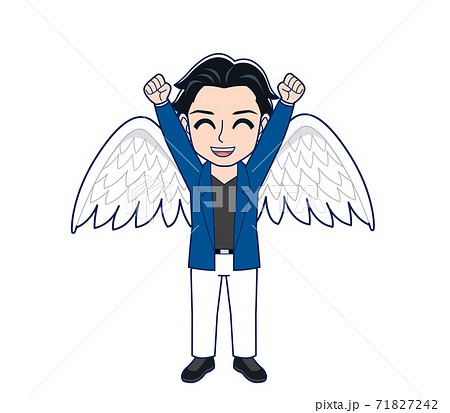 Young man in a blue jacket Young man in a blue jacket 71827242