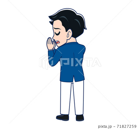 Young man in a blue jacket 71827259
