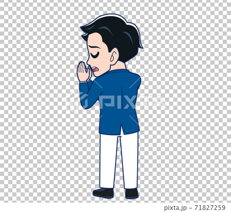 Young man in a blue jacket 71827259