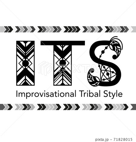 Tribal dance style name written by ethnic letters. Tribal dance style name written by ethnic letters. 71828015