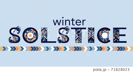 Winter solstice lettering. 71828023