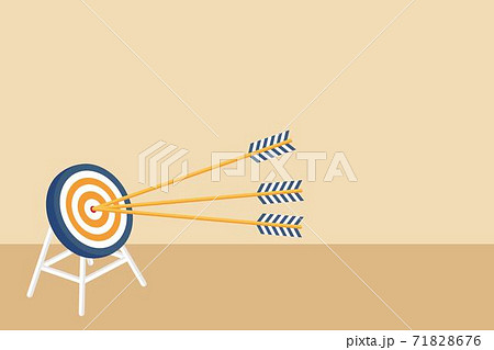 Achievement goal. Aim in business concept. Aspirational people. Mission achieved. Vector illustration in flat design. Achievement goal. Aim in business concept. Aspirational people. Mission achieved. Vector illustration in flat design. 71828676