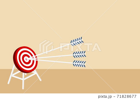 Achievement goal. Aim in business concept. Aspirational people. Mission achieved. Vector illustration in flat design. Achievement goal. Aim in business concept. Aspirational people. Mission achieved. Vector illustration in flat design. 71828677
