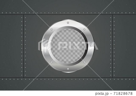 Submarine porthole vector illustration. Round window of the submarine. 71828678