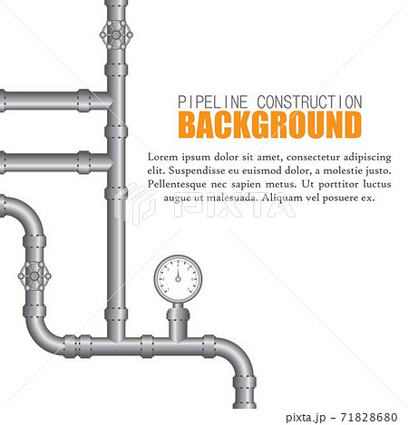 Steel pipe system background vector illustration 71828680
