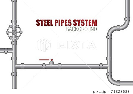 Steel pipe system background vector illustration Steel pipe system background vector illustration 71828683