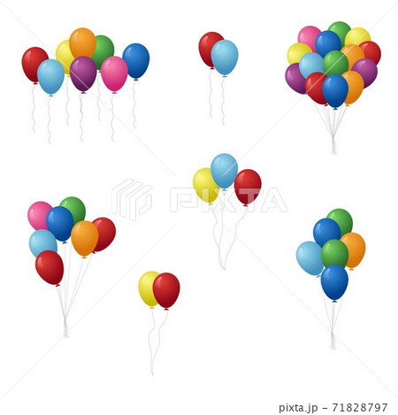 Set of colorful balloons vector illustration. 71828797