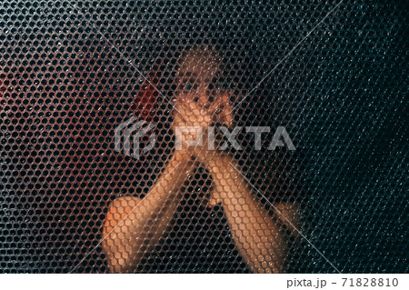 keep quiet family abuse textured terrified woman 71828810