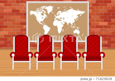 Photo studio with bricks wall and wooden floor vector illustration Photo studio with bricks wall and wooden floor vector illustration 71829026