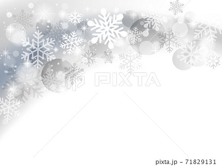 雪の結晶 クリスマスの背景 グレーのイラスト素材