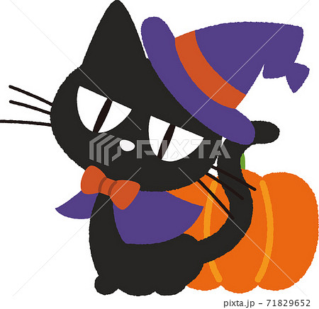 黒猫のイラスト 71829652