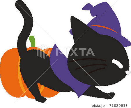 黒猫のイラスト 71829653