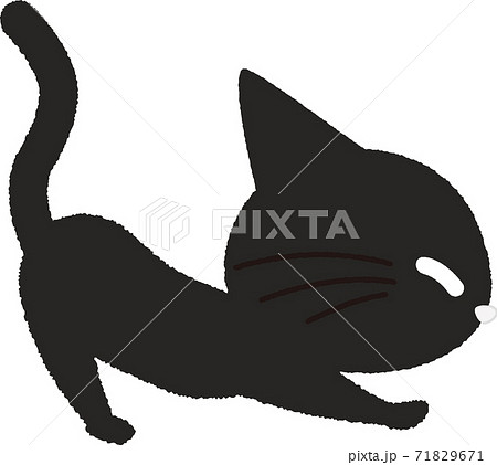 黒猫のイラストのイラスト素材