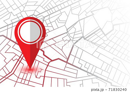 Pin in showing location on gps navigator map. Vector illustration 71830240