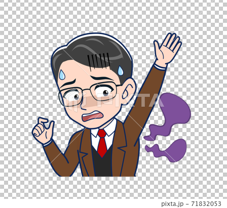 Middle-aged teacher in a brown jacket 71832053