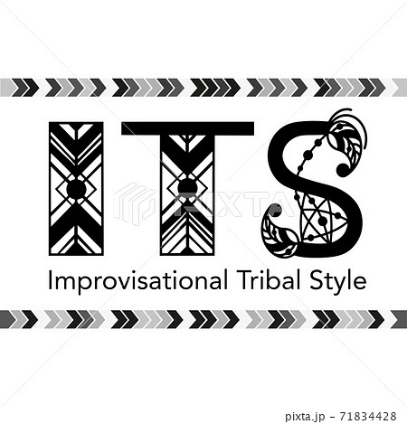 Tribal dance style name written by ethnic letters. Tribal dance style name written by ethnic letters. 71834428