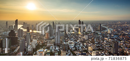 Thailand cityscape on sunset 71836875