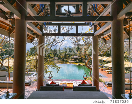 Mae Rim rice terraces and resort in Chiang Mai province, Thailand 71837086