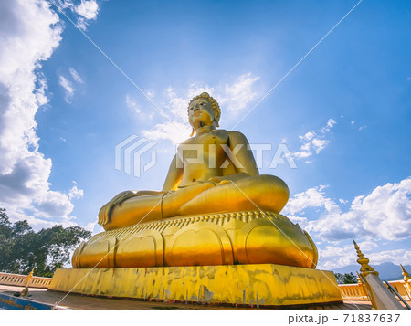 Big Golden buddha statue in chiang Rai, Chiang Mai Province, Thailand Big Golden buddha statue in chiang Rai, Chiang Mai Province, Thailand 71837637