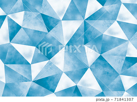 青い水彩の幾何学模様背景のイラスト素材