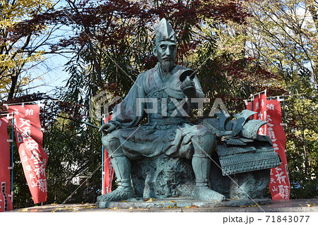 斎藤別当実盛公銅像　熊谷市　妻沼聖天山 71843077