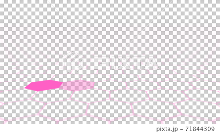 CGヘクサゴン　並んだ複数の六角形の背景素材 71844309