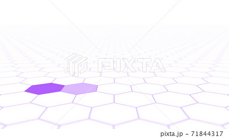 CGヘクサゴン　並んだ複数の六角形の背景素材 71844317