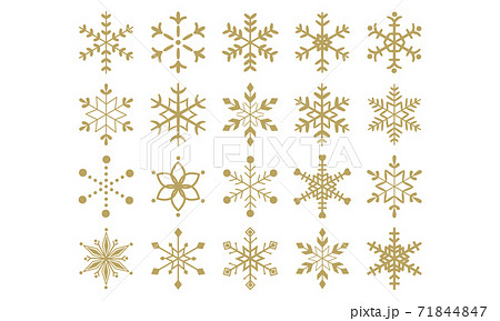 イラスト素材:雪、結晶、イラスト イラスト素材:雪、結晶、イラスト 71844847