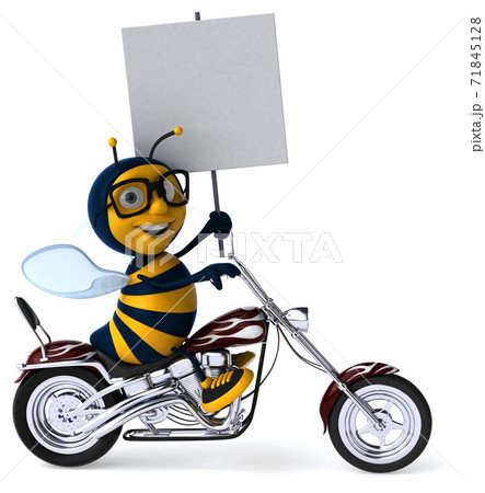 Fun bee - 3D Illustration 71845128