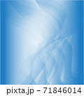 青い背景。薄布、オーガンジー、水、流れ、イメージ素材 71846014