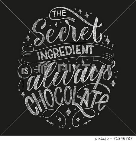 Chocolate hand lettering chalk quotes. Chocolate hand lettering chalk quotes. 71846737