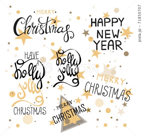 Merry Christmas Lettering Design Merry Christmas Lettering Design 71850707