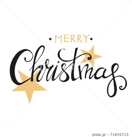 Merry Christmas Lettering Design  71850713