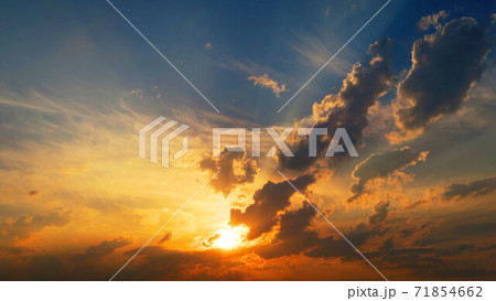 夕焼け空の風景(埼玉県川口市付近) 夕焼け空の風景(埼玉県川口市付近) 71854662