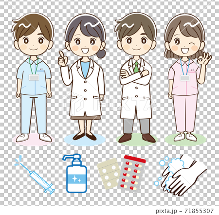 Men and women, doctors, nurses, summary 71855307