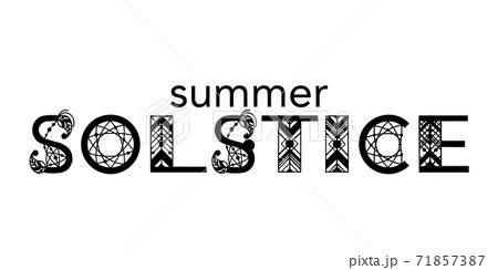 Summer solstice lettering. 71857387