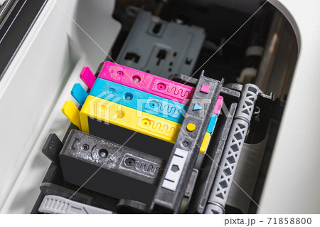 An ink cartridge or inkjet cartridge is a component of an inkjet printer that contains the ink four color 71858800
