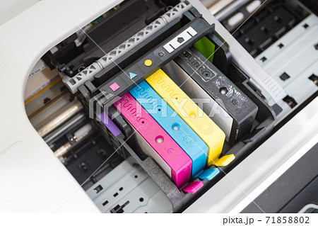 An ink cartridge or inkjet cartridge is a component of an inkjet printer that contains the ink four color 71858802