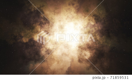 Abstract generated starry sky. Luminous stellar nebula 71859531