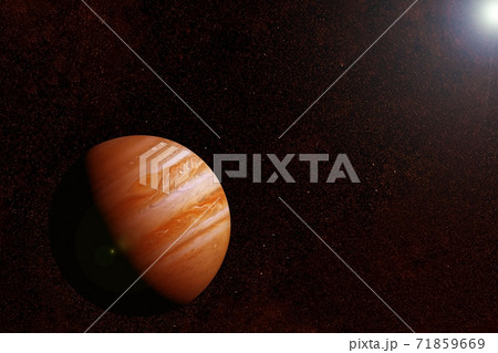 Planet Jupiter in fantastic colors. Elements of this image furnished by NASA 71859669