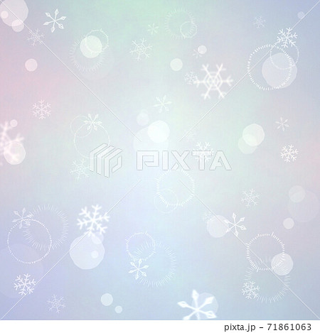 雪の結晶の淡い背景 淡い虹色のグラデーション 発光のイラスト素材