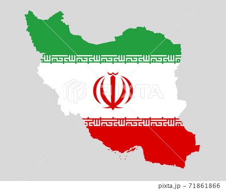 Vector map Iran, Asia country background, flag 71861866