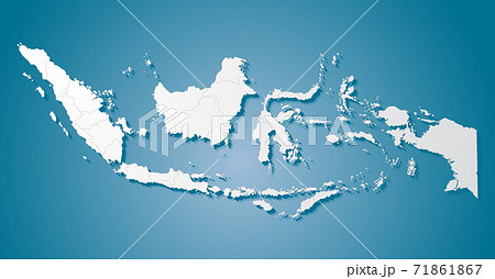Indonesia map, Asia country map vector template 71861867